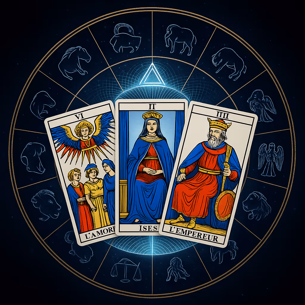 Image de carte de tarot et d'astrologie